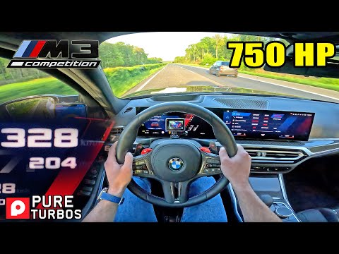 750HP BMW M3 G80 *328KMH / 204MPH* on AUTOBAHN [NO SPEED LIMIT]