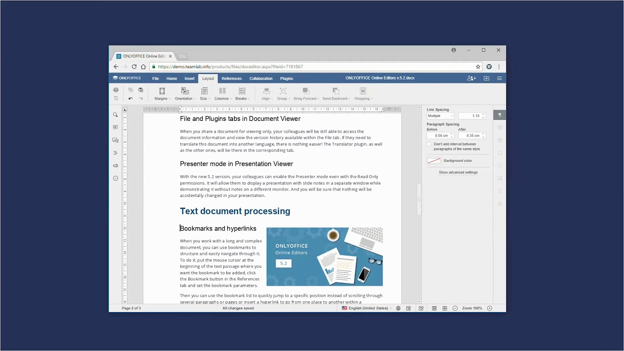 ONLYOFFICE Online Editor overview