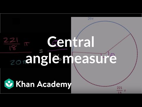 Finding central angle measure given arc length | Circles | Geometry | Khan Academy