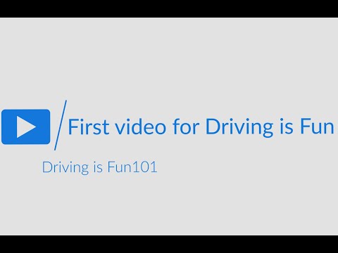 First video to driving is fun (Channel Introduction)