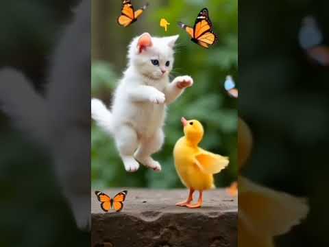 Mimi the Cat & Pinky the Duckling's Butterfly Adventure