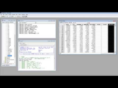 Data Transformations using LIMDEP and NLOGIT
