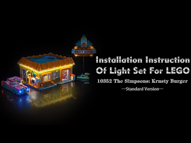 Vídeo relacionado con Kit de iluminación de control remoto compatible con Lego Los Simpsons: Krusty Burger 10352 (sin modelo), kit de iluminación LED compatible con Lego Los Simpsons: Krusty Burger Creative Toy