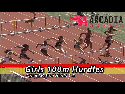 2022 TF - Arcadia Invite - 100 Hurdles (Girls, Open, 5 heats)