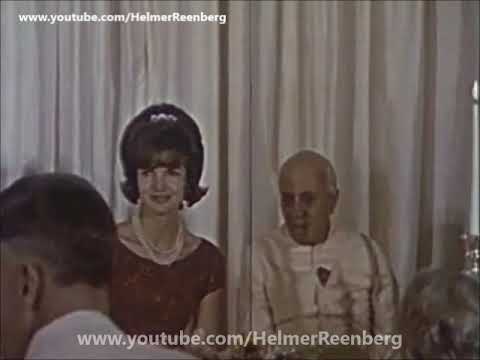 March 20, 1962 - First Lady Jacqueline Kennedy attends a reception at the US Embassy in New Delhi