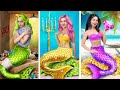 Rich vs Poor vs Giga Rich Mermaid / How to Become a Popular Mermaid in Magic School!