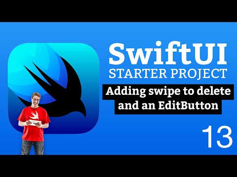 Adding swipe to delete and EditButton - SwiftUI Starter Project 13/14 thumbnail