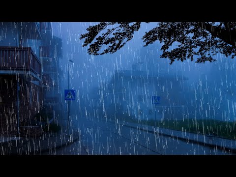 Real Heavy rain & thunder sounds at night for Deep sleep - Perfect Sounds For Sleep, Relax