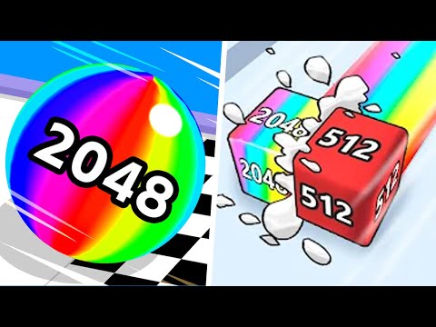 Ball Run Infinity vs Jelly Run 2048 - Max Level Gameplay (Part 1)