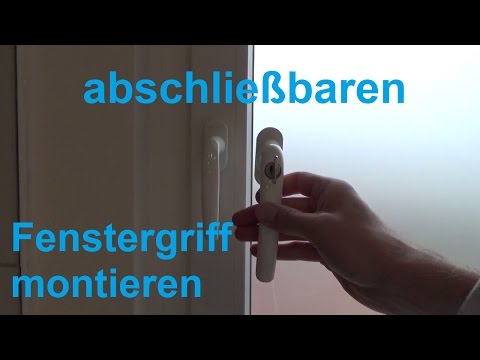 Install lockable window handle, replace window handle, change window handle, install handle window