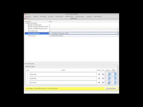 Choosing bit rate / sample rate and assigning channels on iConnectMIDI4+