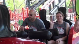 preview picture of video 'Roller Coaster Race - Six Flags St. Louis #438'