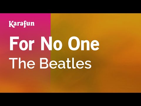 For No One - The Beatles | Karaoke Version | KaraFun