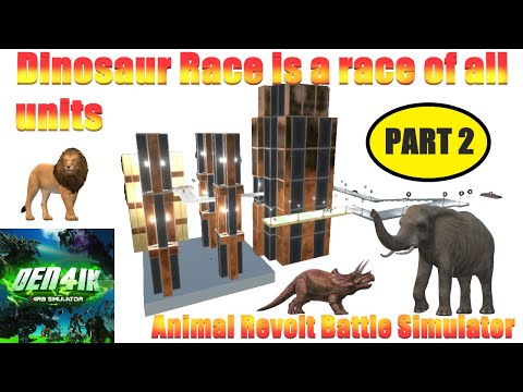Dinosaur Race is a race of all units PART 2 - Animal Revolt Battle Simulator - Den4ik-ARBSimulator