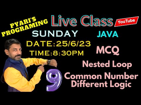 Java Live 9 Break Continue Nested Loop Output Error Common Number Program