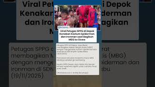 Viral Momen Petugas SPPG di Depok Bagikan MBG Sambil Pakai Kostum Spiderman dan Ironman