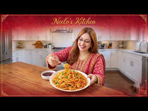 I've never eaten chow mein this delicious! Schezwan chicken noodles | Neelo's kitchen