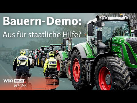 Landwirte demonstrieren: Bauern Demo wegen Aus für Agrardiesel-Subventionen | WDR aktuell