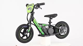 Triciclo elettrico per bambini RIRIBIKE RTX3 24V (12") | Verde | Batteria al litio | Motore 100 W |