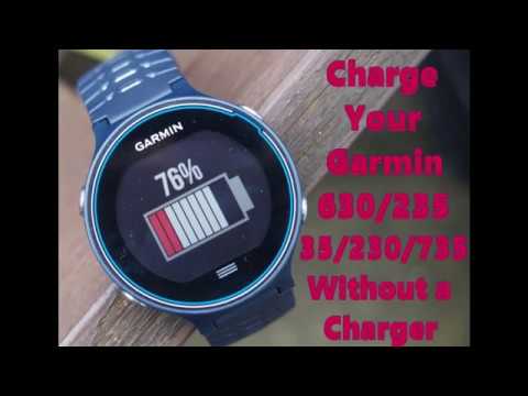 Garmin 630, 35, 230, 235 and 735XT Charging Hack - Charge without original charger