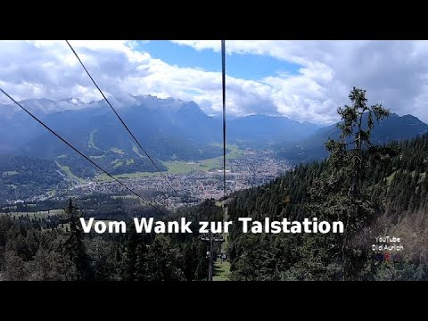 Im Zeitraffer von der Bergstation zur Talstation mit der Wank-Bahn Die Wankbahn vom Wank Einseilbahn