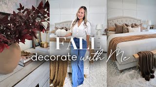 FALL DECORATE WITH ME || FALL STYLING IDEAS 2024 || PRIMARY BEDROOM budget designer look