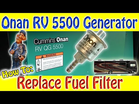 How to Replace Generator Fuel Filter for Beginners - Onan RV QG 5500  Generator