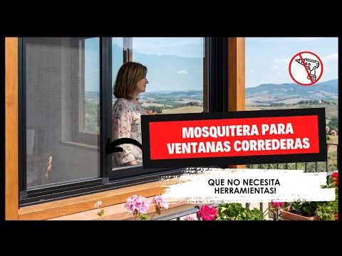 Mosquiteras fijas sin taladrar para ventanas correderas🦟