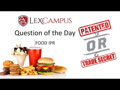 How can a unique cooking recipe or a new food product be protected under the IPR?