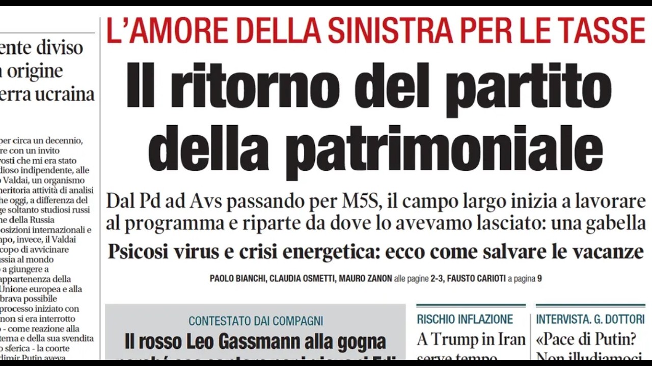 RASSEGNA STAMPA 11 MAGGIO 2026. QUOTIDIANI NAZIONALI ITALIANI  PRIME PAGINE DEI GIORNALI DI OGGI