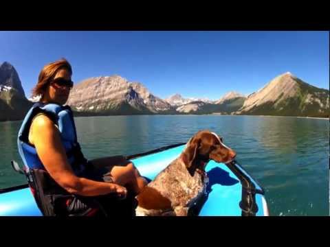 Smurf Boating Upper Kananaskis Lake