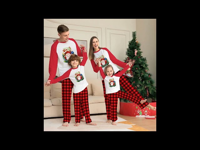 Vídeo relacionado con Camisa de duende de tiro con arco Familia Pijama a juego Grupo Navidad Camiseta sin Mangas