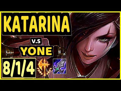 KATEVOLVED (KATARINA) vs YONE - 8/1/4 KDA MID GAMEPLAY - NA Ranked GRANDMASTER