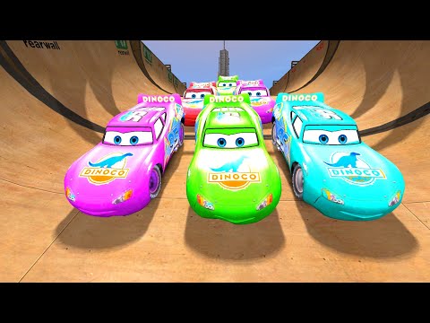 GTA IV Lightning McQueen Dinoco Cars Spider Ramp Jump Testing - GTA Mods