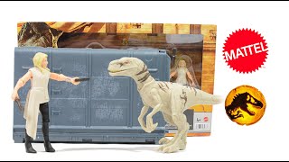 YouTube thumbnail: Jurassic World Dominion Release 'N Rampage Pack REVIEW | Mattel Jurassic World