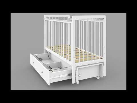 фото кроватка с маятником и ящиком pituso tiny 0