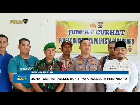 POLSEK BUKIT RAYA POLRESTA PEKANBARU GELAR JUMAT CURHAT DI KANTOR LURAH SIDOMULYO TIMUR