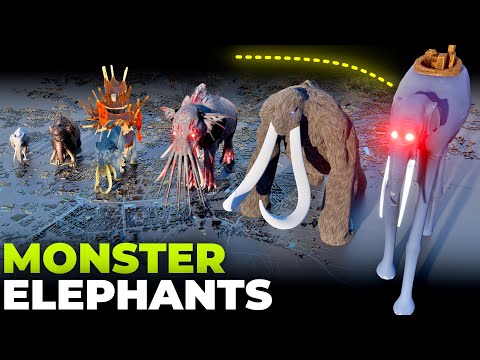 Mammoths & Monster Elephants Size Comparison 3D | Elephants Size Comparison 3D