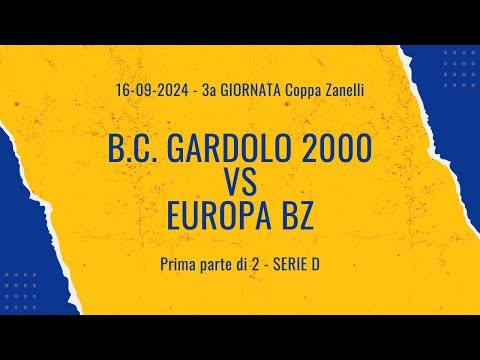 2023/2024 - Terza Giornata - Serie D | Coppa Zanelli -  Gardolo vs Europa BZ - Prima parte