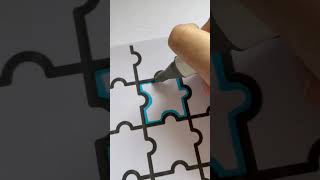 satisfying puzzle piece colouring 🦋