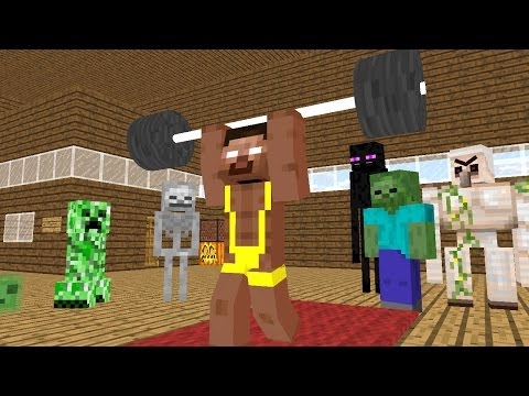 Monster School : bodybuilding - Minecraft Animation