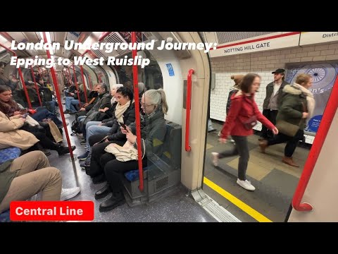 Full Journey on the Central Line: Epping to West Ruislip, London 🇬🇧