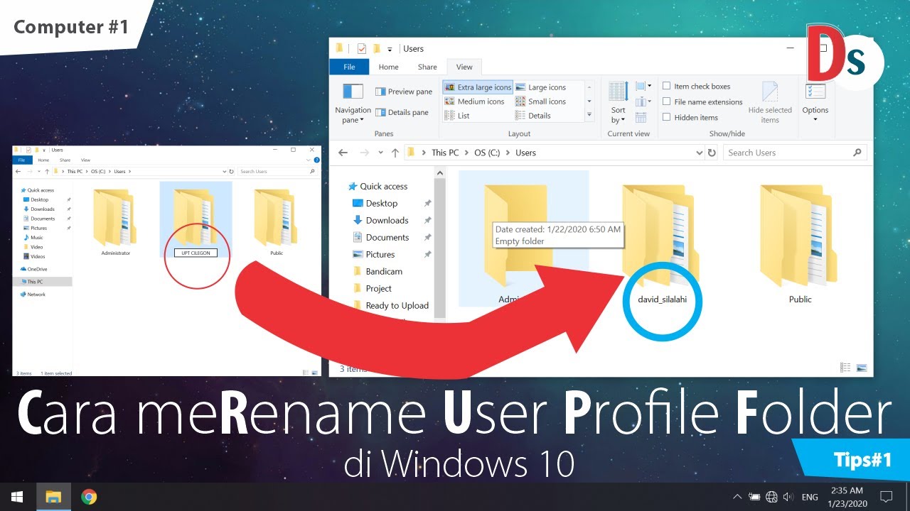 Akhirnya Bisa Juga Cara GANTI NAMA Folder USER PROFILE di Windows 10 🤓
