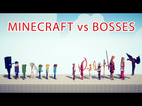 MINECRAFT Team vs BOSSES Team - Totally Accurate Battle Simulator TABS