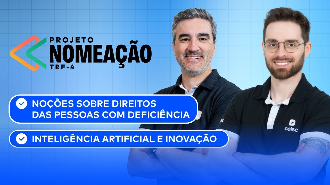 Concurso TRF-4 | Noç. Sobre Direitos PCD + IA e Inovação | Analista e Técnico
