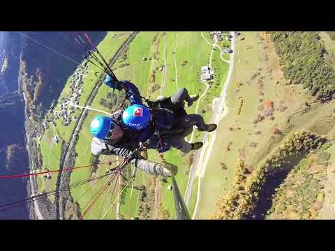Paragliding tandem flight Alp Glivers