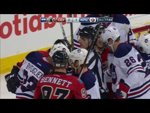 Tkachuk runs into a brick wall named Byfuglien