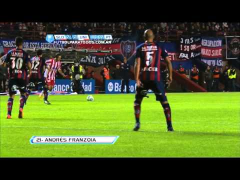Gol Franzoia. San Lorenzo 2 Unión 2. Torneo Final 2013. Fecha 15. Fútbol Para Todos