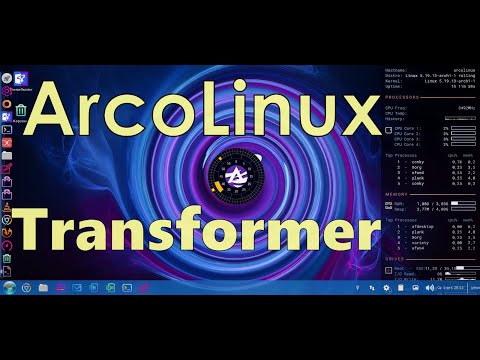 ArcoLinux 22.10 TwisterUI Desktop Transformer