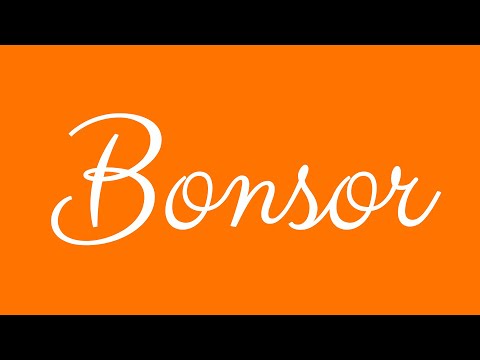 Learn how to Write the Name Bonsor Signature Style in Cursive Writing